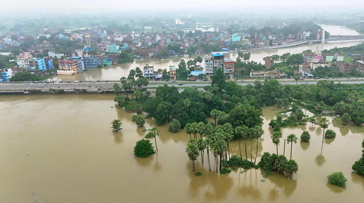 India, flooding of the River Ganges