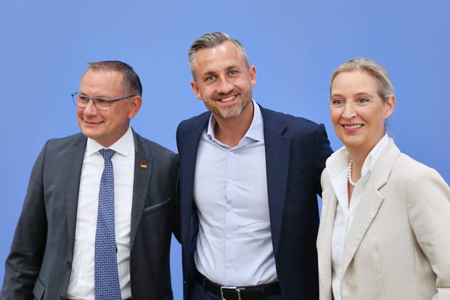 Berlin, BPK, AfD Pressekonferenz nach der Landtagswahl in Sachsen-Anhalt