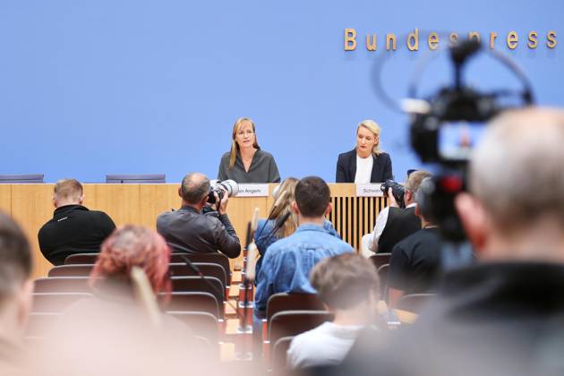 Berlin, BPK, Die Linke press conference following the state election in Saxony-Anhalt