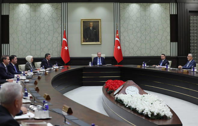 Turkey, cabinet meeting with Erdogan in Ankara