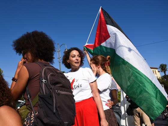 83rd Venice Film Festival, arrival of the Palestine Flotilla