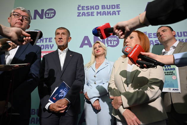 Tschechien, Andrej Babis während ANO Veranstaltung in Prag