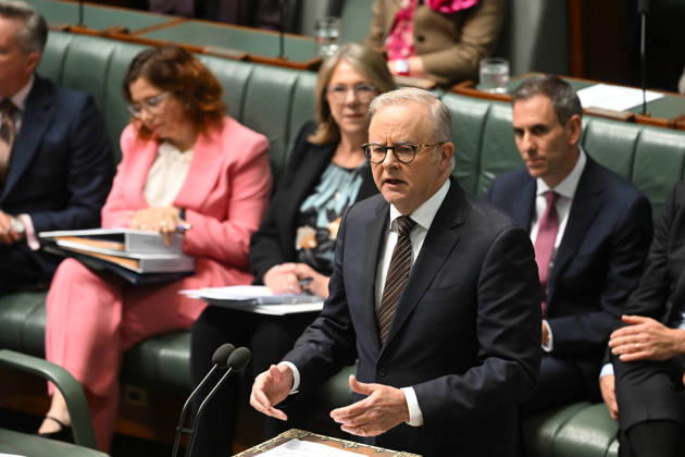 Australien, Anthony Albanese im Parlament in Canberra