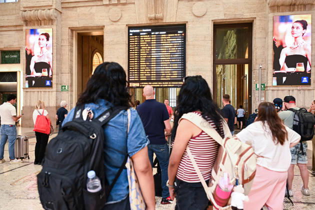 Italy, transport strike, impressions from Milan