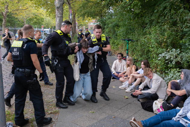 Berlin: Protest against Rheinmetall in the Wedding district
