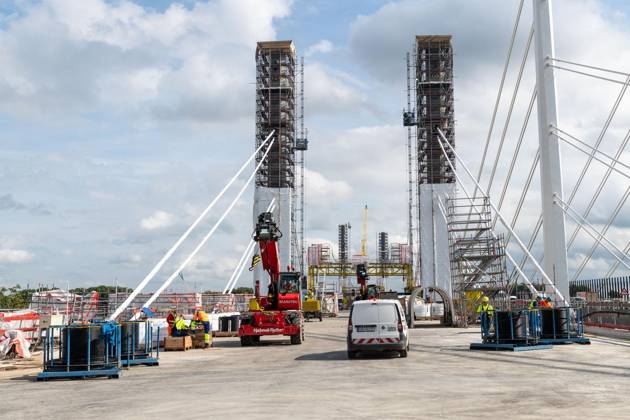 North Rhine-Westphalia, A40 Rhine Bridge construction site