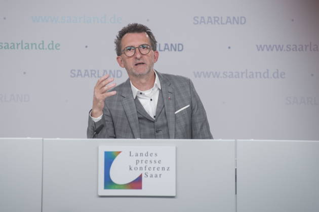Saarland, Landespressekonferenz in Saarbrücken