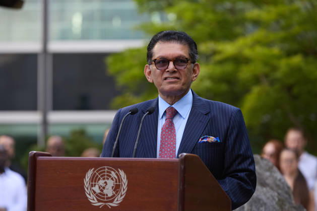 USA, Vereinte Nationen, Khalilur Rahman spricht im Rahmen anlässlich des Internationalen Friedentages in New York
