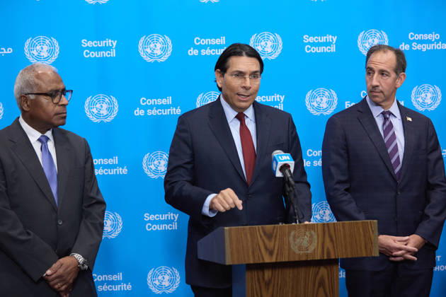 USA, Vereinte Nationen, Danny Danon Pressekonferenz in New York