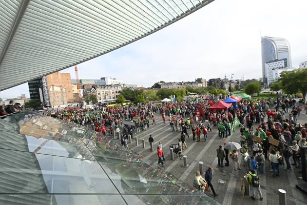 Belgien, Gewerkschaften protestieren gegen Sparkurs in Lüttich