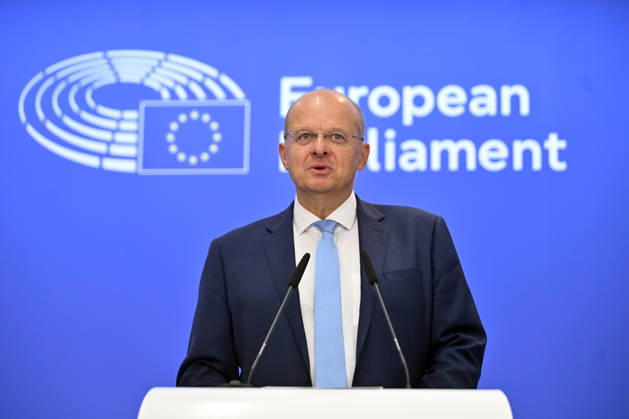 Belgien, Pressekonferenz zu EU-Schweiz-Abkommen in Brüssel