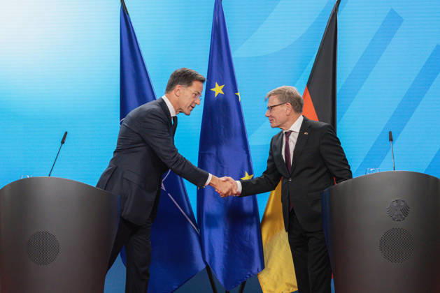 Berlin, Pressekonferenz von Außenminister Johann Wadephul mit NATO-Generalsekretär Mark Rutte