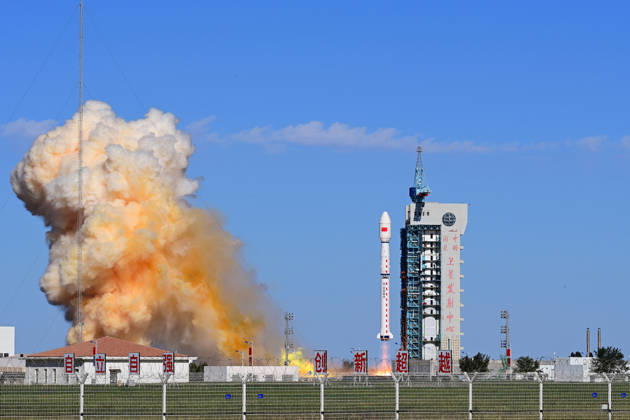 China: Launch of the Long March 4B rocket in Jiuquan