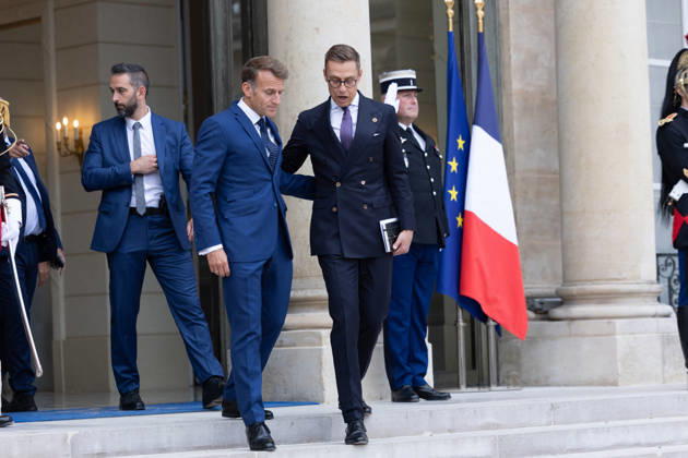 Frankreich, Emmanuel Macron trifft Alexander Stubb in Paris