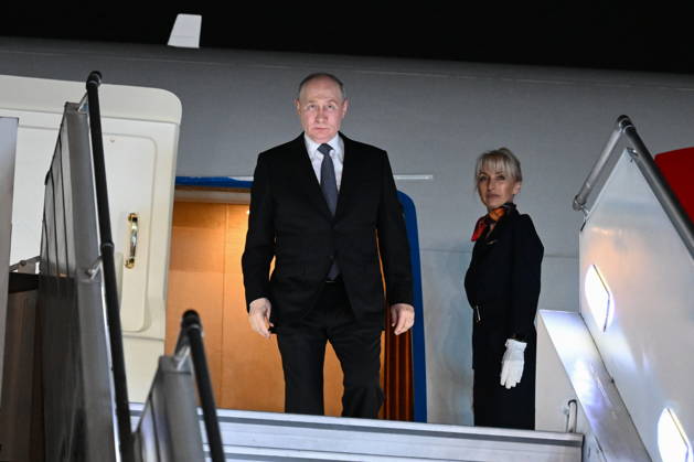 BRICS-Gipfel in Neu-Delhi, Ankunft von Wladimir Putin