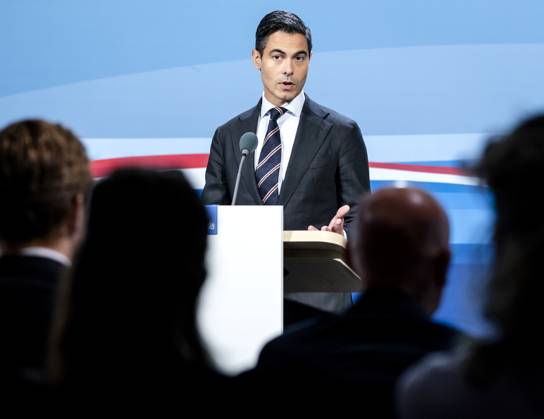 Niederlande, Rob Jetten Pressekonferenz in Den Haag