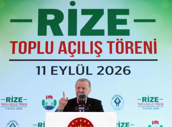 Türkei, Recep Tayyip Erdogan während Veranstaltung in Rize