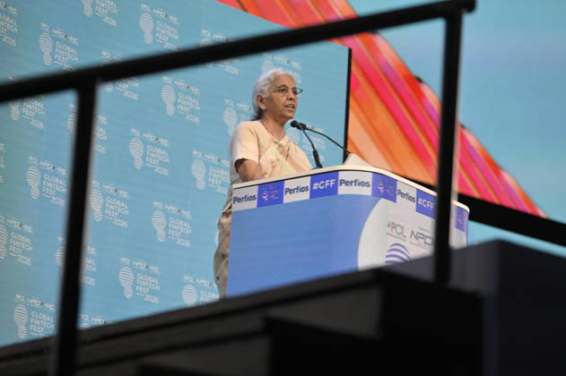 Indien, Nirmala Sitharaman Pressekonferenz in Mumbai