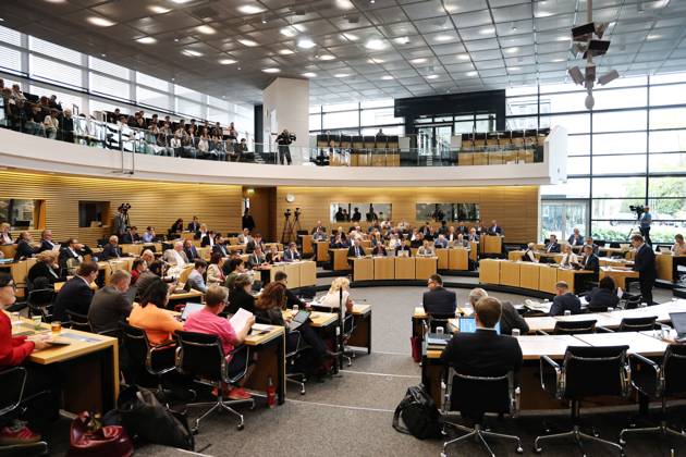 Thuringia, session of the state parliament in Erfurt