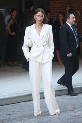 New York Fashion Week, guests at the Calvin Klein fashion show