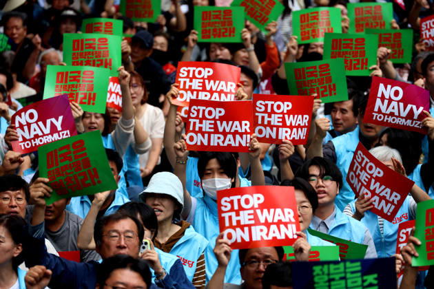 Südkorea, Proteste in Seoul gegen einen Militäreinsatz in der Straße von Hormus