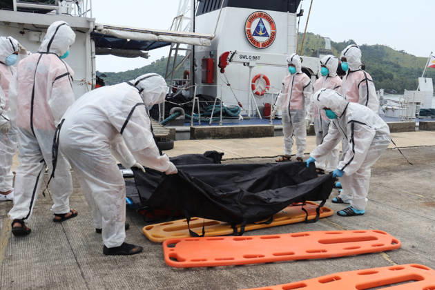 Philippines, ferry accident off Palawan, recovery of victims