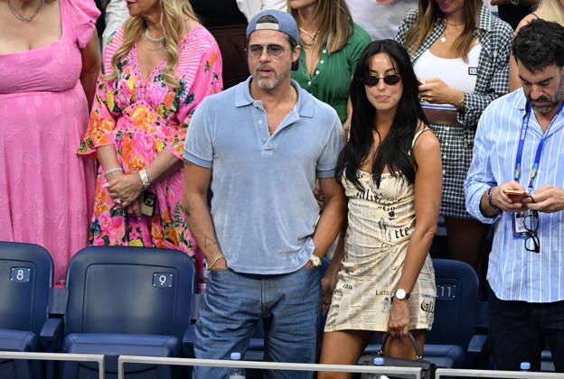 Celebrity, Brad Pitt und Ines de Ramon besuchen Tennisturnier in New York
