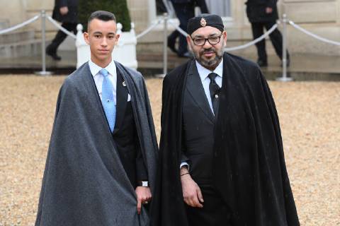 Paris, King Mohammed VI and Crown Prince Hassan of Morocco attend commemoration ceremony