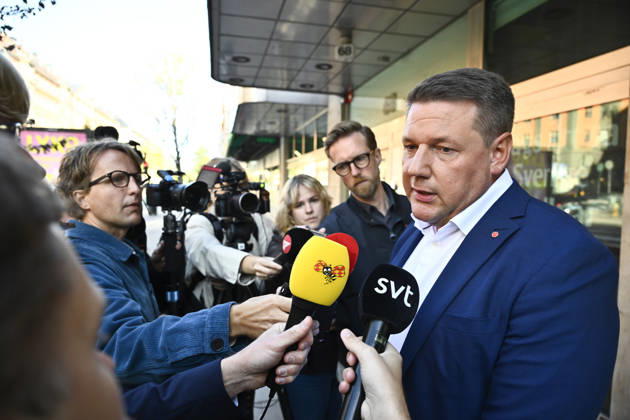 Sweden: Social Democratic politicians speak to the media following the general election