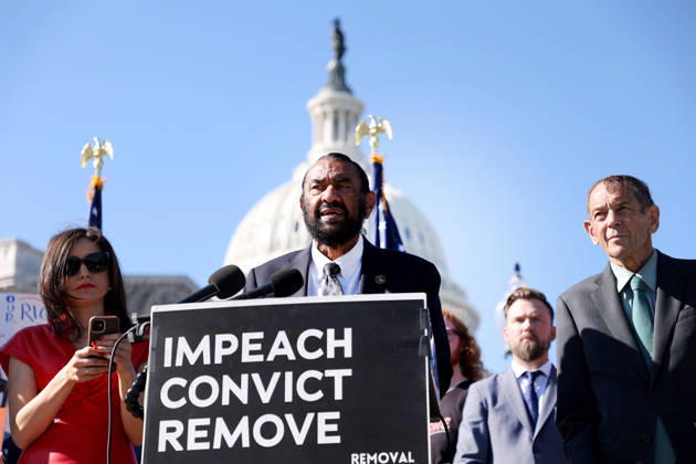 USA: Al Green at a press conference in Washington marking the start of impeachment proceedings against Donald Trump