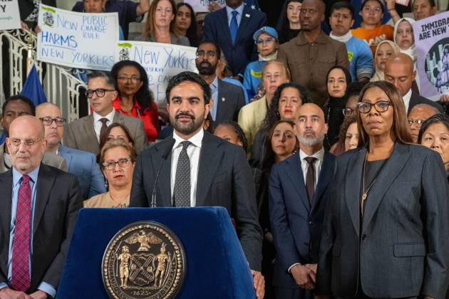 USA: Zohran Mamdani and Letitia James hold a press conference in New York