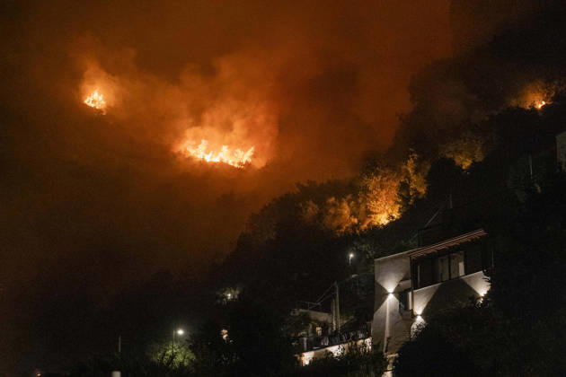 Italy, wildfires on the Amalfi Coast