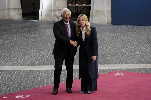 Italien, Giorgia Meloni trifft Antonio Costa in Rom
