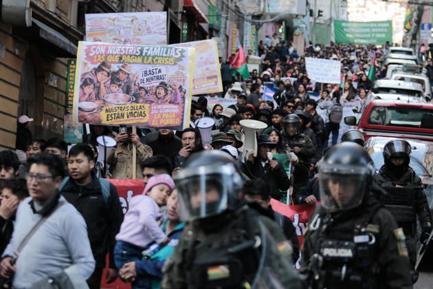Bolivia: Teachers’ anti-government demonstration in La Paz