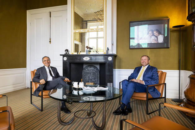 Royals: King Willem-Alexander of the Netherlands welcomes Mauritsz de Kort to The Hague