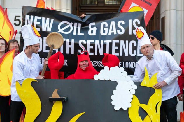 United Kingdom, Fossil Free London protest against the Rosebank oil field in London