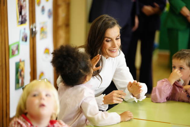 Royals, Spain: Queen Letizia visits a school in Oviedo