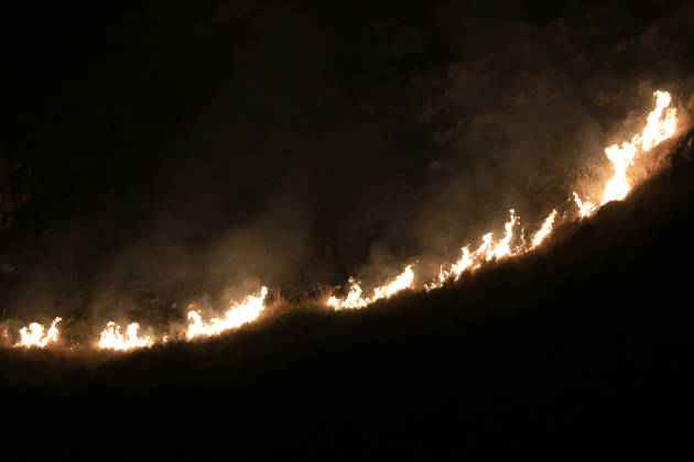Italy: Forest fire on Monte Biliemi and in the Camporeale area