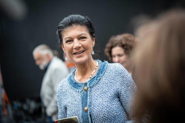 Mecklenburg-Vorpommern, BSW-Wahlkampf-Schlussveranstaltung mit Sahra Wagenknecht in Rostock