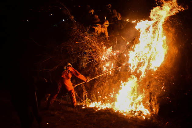 Colombia, wildfire in Cali
