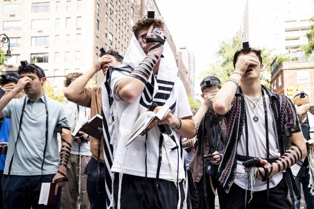 USA, Demonstration gegen Antisemitismus in New York