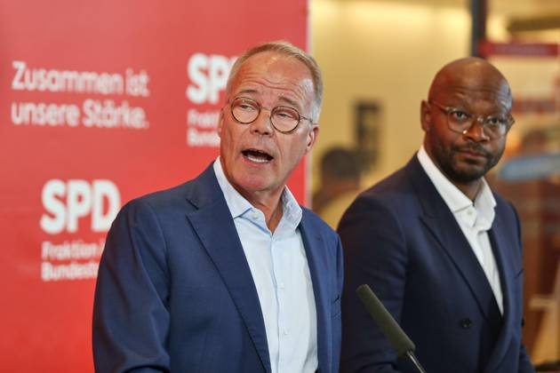 Berlin, SPD press conference following the parliamentary group meeting