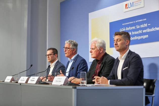 Berlin, press conference organised by the Association of Accredited Medical Laboratories (Akrkreditierte Labore in der Medizin e.V.)