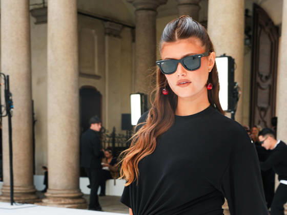 Milan Fashion Week, guests at the Sportmax fashion show