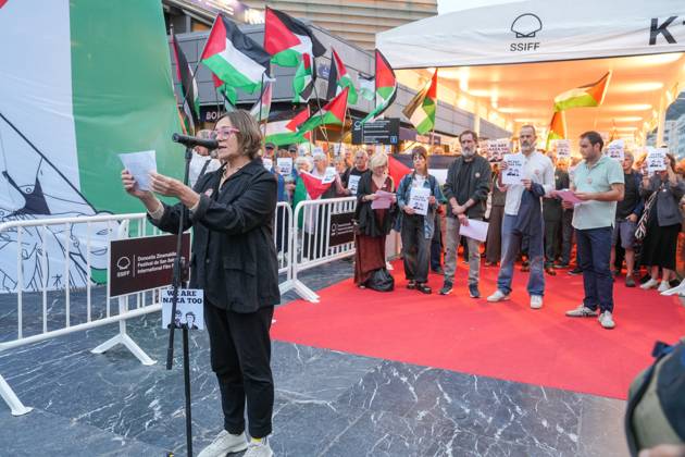 San Sebastian International Film Festival, ‘We are Naza too’ rally in support of the film *Naza*