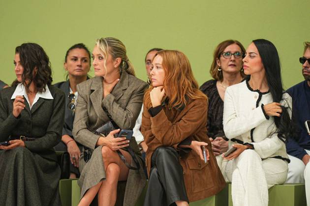 Milan Fashion Week, guests at the Luisa Spagnoli fashion show