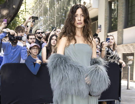 Milan Fashion Week, guests at the Armani fashion show