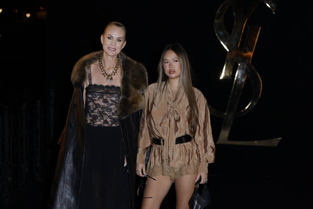 Paris Fashion Week, guests at the Saint Laurent fashion show