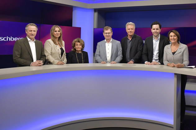 TV, the ARD talk show *maischberger* in Berlin