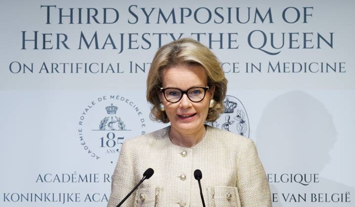 Royals, Belgium, Queen Mathilde at Her Majesty the Queen’s Symposium in Brussels
